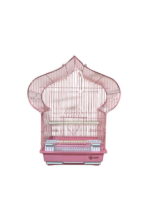 Dayang Kuş Kafesi Damla Şekilli 29.5 X 22.3 X 49 Cm Pembe