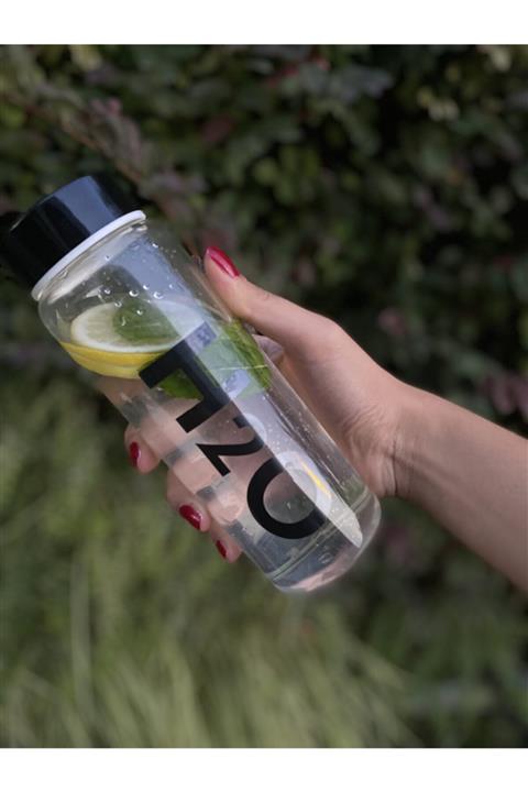 HereWeGo 500 ml Siyah Borosilikat Cam Matara