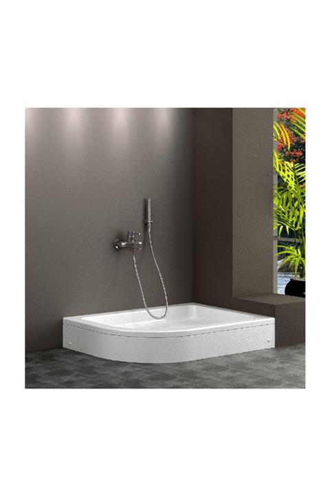 Duşakabincim 90x100 Cm Asimetrik Oval Duş Teknesi Sağ