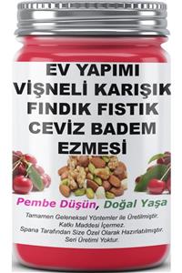 SPANA Vişneli Karışık Fındık Fıstık Ceviz Badem Ezmesi Ev Yapımı Katkısız 330gr