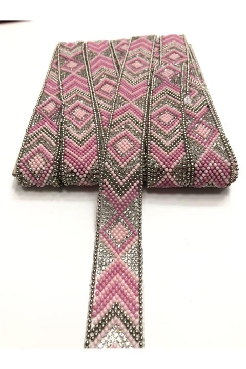 Hobigram Pembe Gümüş Ütü Ile Yapışan Renkli Şerit 1,5 cm 1030