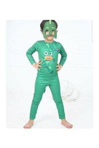 pijama moda Pijamaskeliler Yeşil Kertenkele Çocuk Kostümü Pj Maskeliler Pjmask Kostüm Maskeli