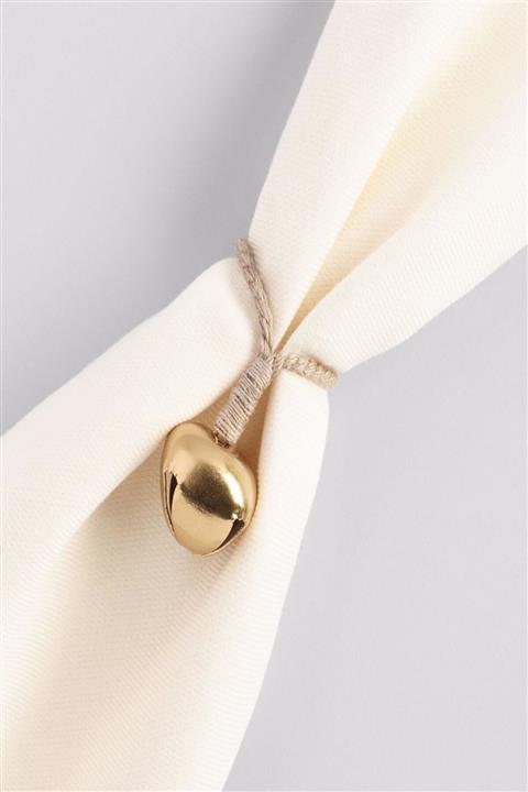 ESanat Evi 12 Adet Gold Zilli Peçete Yüzüğü