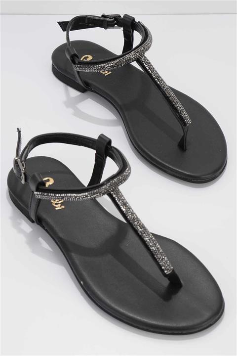 Bambi Siyah Kadın Sandalet K05544005009