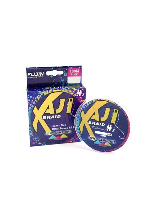 Fujin Aji Light Game Braid 4x 100mt Pink Pe Ip Misina 0.06 Mm