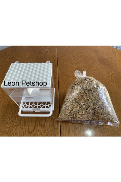 bayraktarpet Muhabbet Kuşları Için Akıllı Yemlik + Premium Kalite Muhabbet Kuşu Yemi ( 1 Kg )