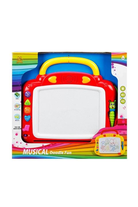 Crazoo Kırmızı Müzikli Ve Işıklı Yazı Tahtası