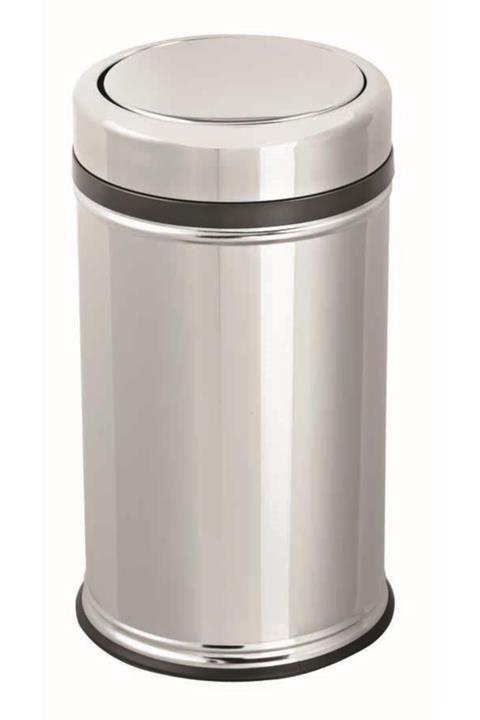 Flosoft Pratik Kapaklı Metal Çöp Kovası 20 Lt Ft498