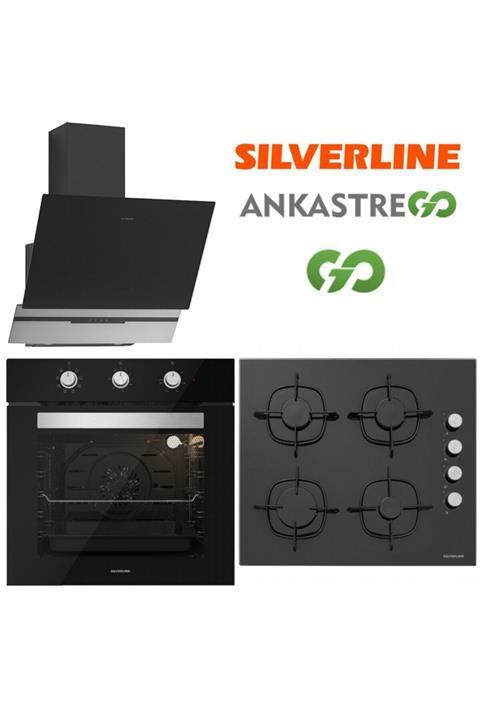 Silverline Siyah Cam Ankastre Set Bo6503b01 - Cs5335b01 - 3450