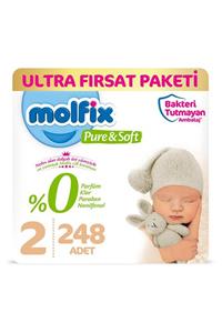 Molfix Pure&soft Bebek Bezi 2 Beden Mini Ultra Fırsat Paketi 248 Adet