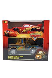 toysandmore Cars Şimşek Mc Queen Ve Mater Çekici 2 Li Araba Oyuncak Büyük Boy