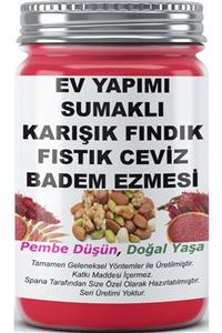 SPANA Sumaklı Karışık Fındık Fıstık Ceviz Badem Ezmesi Ev Yapımı Katkısız 330gr