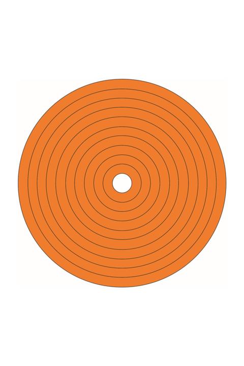 saray lazer Toptan Ahşap Kasnak Halka - 25 Cm - Turuncu - 24 Adet