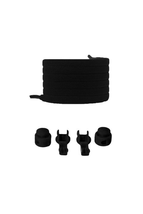 Heel'sUp Siyah Yassı  Ayakkabı Bağcık