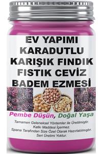 SPANA Karadutlu Karışık Fındık Fıstık Ceviz Badem Ezmesi Ev Yapımı Katkısız 330gr