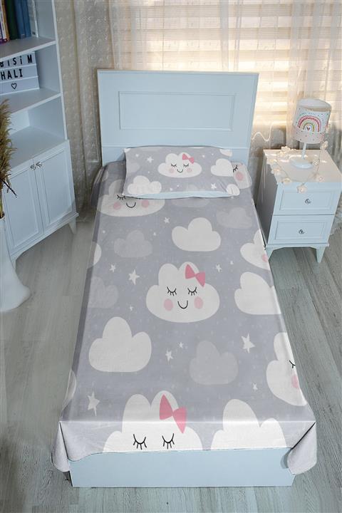 Bebişim Halı Sevimli Bulutlu Bh2264 Pike ve Yatak Örtüsü Yastık Kılıfl