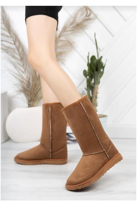TUGGON Kadın Taba Uzun Kürklü Bot