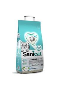 Sanicat Clumping White Cotton Fresh Oksijen Kontrol Emici Kedi Kumu 20 Lt