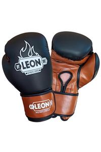 By Leon 1982 Classic Kick Boks Muay Thai ve Boks Eldiveni Siyah Taba