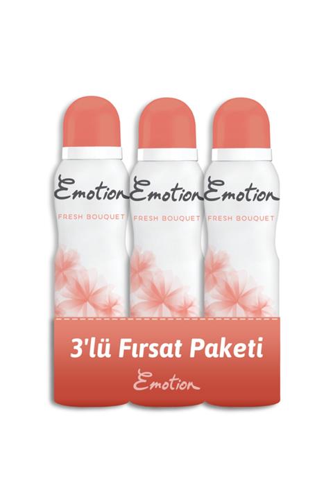 Emotion Fresh Bouquet 3'lü Kadın Deodorant 150ml x 3