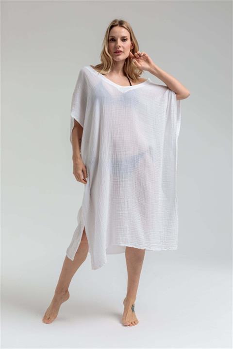 Begonville Rio Beyaz Muslin Plaj Pançosu