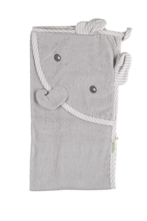 Bi Organik Bi Organic Erkek Bebek Big Elephant Banyo Duş Havlusu Silgi