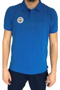 Fenerium Erkek Polo Yaka Logolu Mavi T-shirt