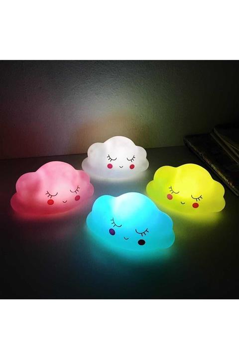 BulutTime Dekoratif 3d Bulut Tasarımlı Led Işıklı Gece Lambası Beyaz
