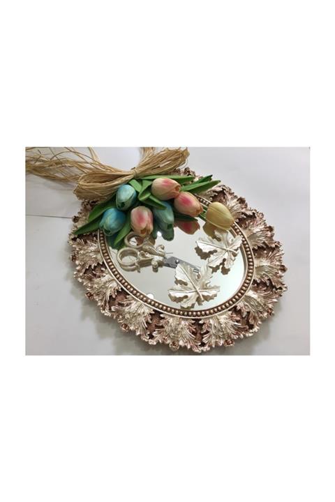 atelier.es Söz Nişan Tepsisi Sedef Çınar Tepsi Islak Lale Yükseltici Makas