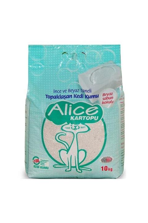 Alice Beyaz Sabunlu Topaklaşan Ince Taneli Kedi Kumu 10 kg