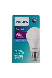 Philips Phılıps Essential Led Ampul 9w 60w Beyaz E27 Duy 4 Adet