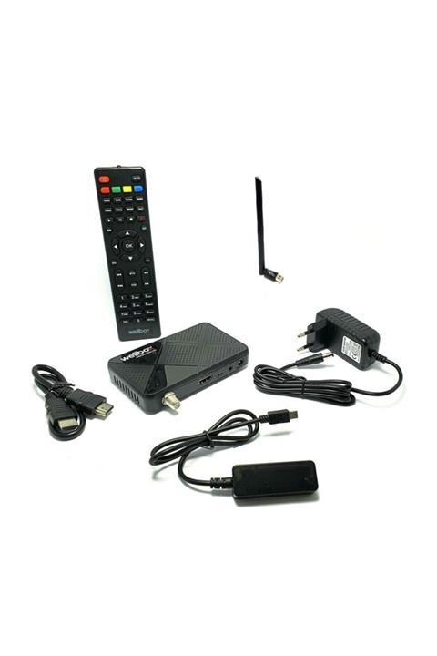 ATAEXPRESS Çanaksız Uydu Cihazı Wellbox X-5000 + Youtube + Ecast Özellik Ile Tv Telefon Aktarım + Antenli Wifi