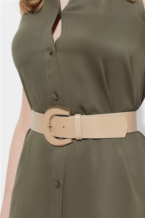 TRENDYOLMİLLA Bej Tokalı Kadın Kemer TWOSS21KE0051