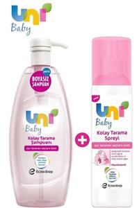 Uni Baby Bebek Kolay Tarama Seti Şampuanı 700ml + Saç Tarama Spreyi 200ml