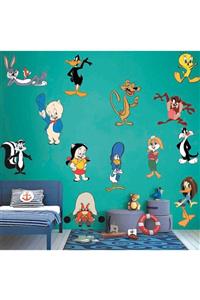 Kt Grup Looney Tunes Kahramanları 34 Parça Mega Set Çocuk Odası Duvar Sticker