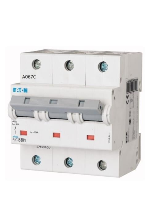 Eaton Plht-c80/3 248039 0001609526 Electrıc Aşırı Akım Anahtarı, 80a, 3p, C-char, Ac