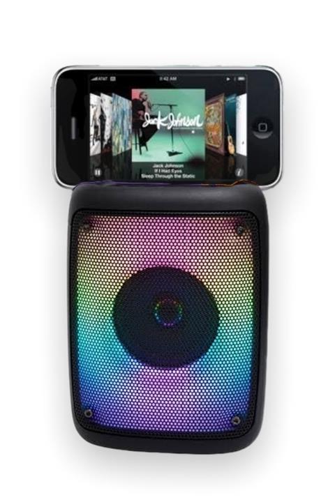 MATEO Hoparlör Bluetooth Tam Rgb Led Işıklı Hoparlör Radyo Ses Bombası