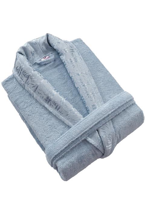 Nurpak Erkek Mavi Bambu Bedenli Tek Bornoz