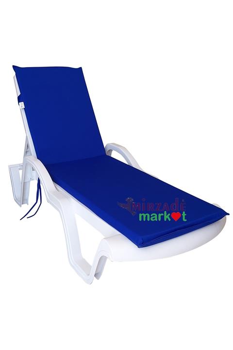 mirzade Standart Şezlong Minderi Su Geçirmez Malzeme-saks Mavi