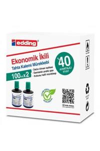 Edding Legamaster Tahta Kalem Mürekkebi 100ml 2'li Ekonomik Paket Yeşil