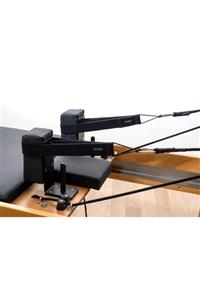 RAINBO Reformer Pilates Için Double Straps Ikili El Ayak Straps'i Düz Siyah Elcik