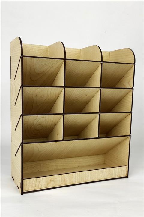 woodsia Mirage Masaüstü Kalemlik Organizer Ofis Düzenleyici(akçağaç)