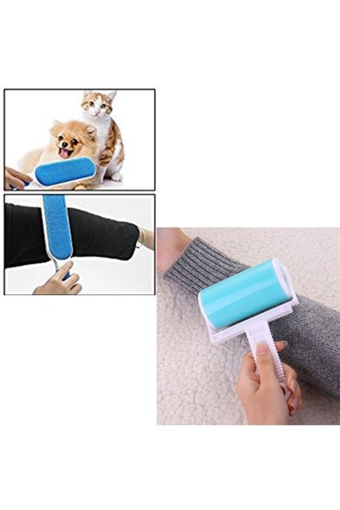 Dijimania Ticaret Yıkanabilir tüy Toplama Rulosu Ve kendinden Temizlemeli Kedi Köpek toz Temizleyici tarak fırça Seti
