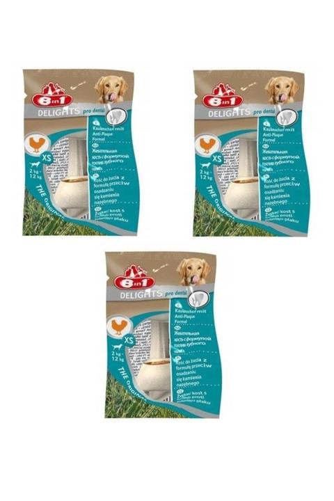 8in1 Delights Xs Dental Köpek Eğitim Ödülü 3 Adet