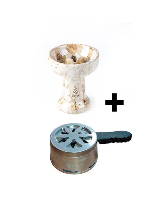 Camp & Shisha Kefo Sarı Rock Star Lüle + Metal Nargile Lotus Közlük Cezve