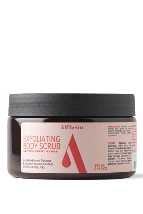 Alfheim Exfoliating Body Scrub/ Kahveli Vücut Ocması/ Peeling/ Yumuşatır Ve Nemlendirir/ 240 Ml
