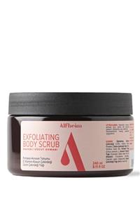 Alfheim Exfoliating Body Scrub/ Kahveli Vücut Ocması/ Peeling/ Yumuşatır Ve Nemlendirir/ 240 Ml