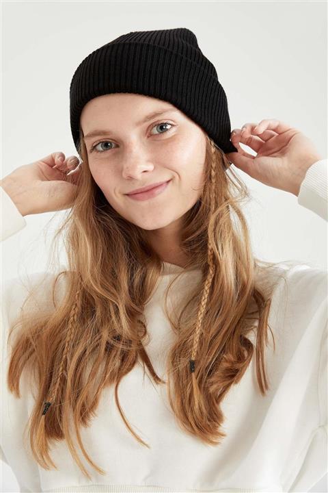 DeFacto Kadın Siyah 2'Li Triko Bere V3797AZ21WN