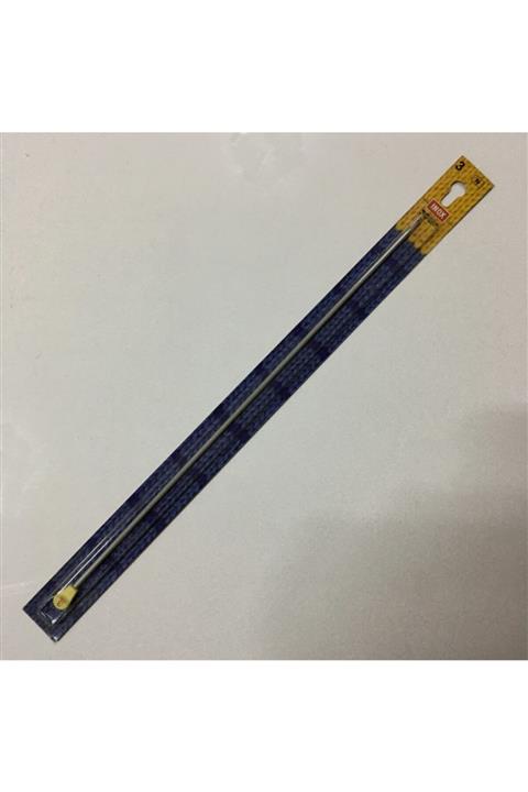 EleganTShoP Inox Gagalı Tunus 30 Cm El Örgü Şişi 3 Mm