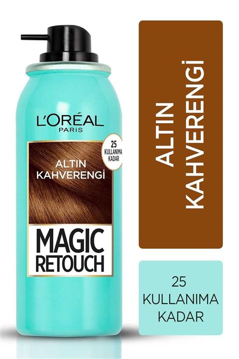 L'Oreal Paris Beyaz Saçlar Için Kapatıcı Altın Kahve Saç Spreyi -magic Retouch 10 Chatain Dore 75 Ml